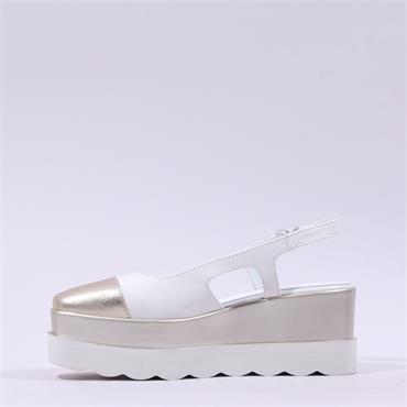 Marco Moreo Vienna Slingback Sandal - White Gold